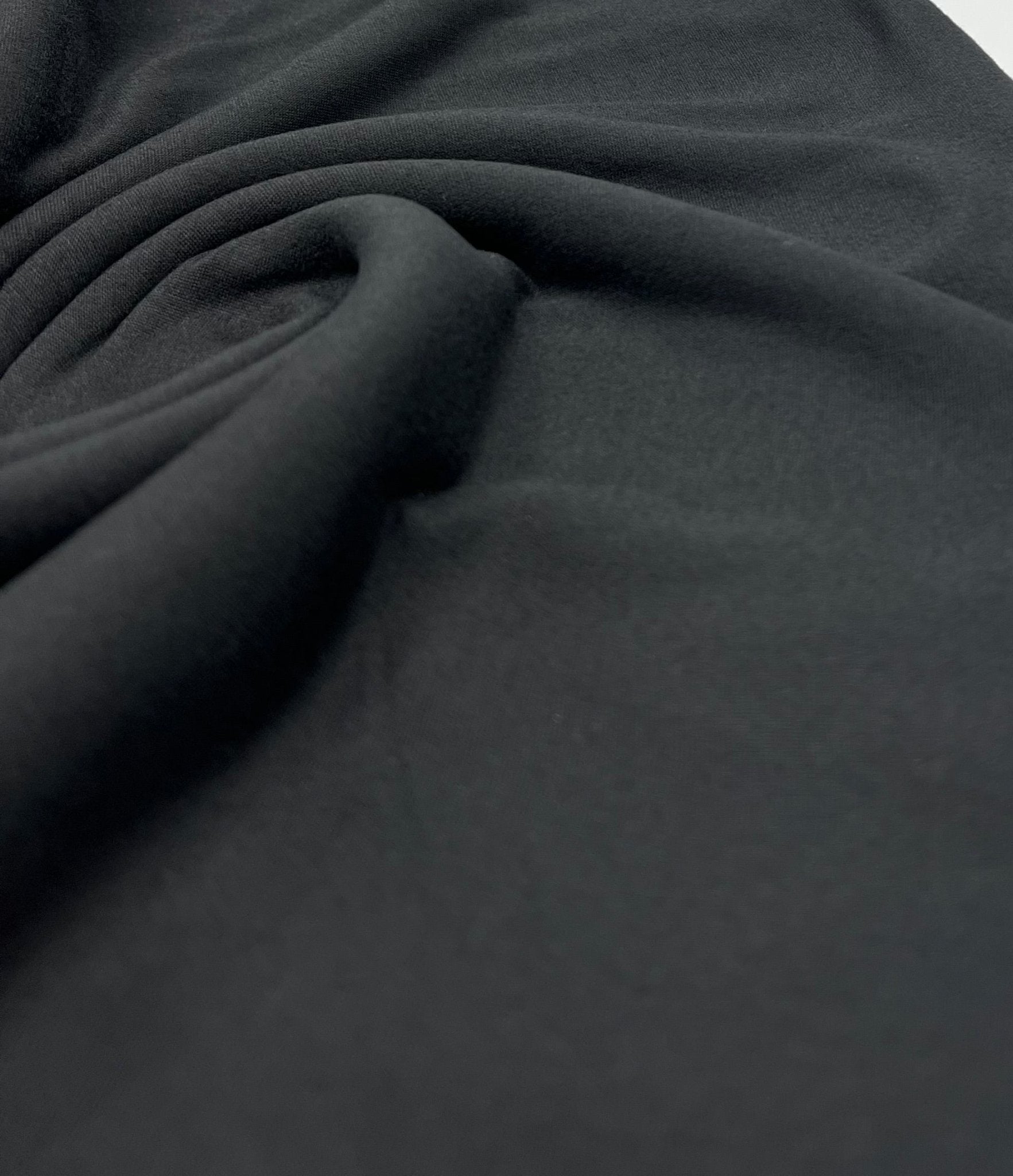 Black Plain Super Soft Bogota 4 Way Stretch Fabric - T9 Fabrics